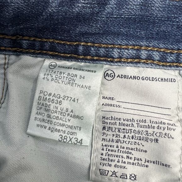 AG Adriano Goldschmied The Graduate Men's Tailored Leg Jeans 38x34 Dark Wash USA - Picture 7 of 8